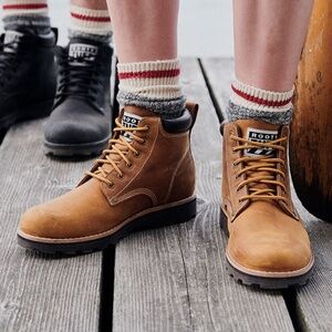 Roots Tuff Leather Boots Tan/Brown 7.5